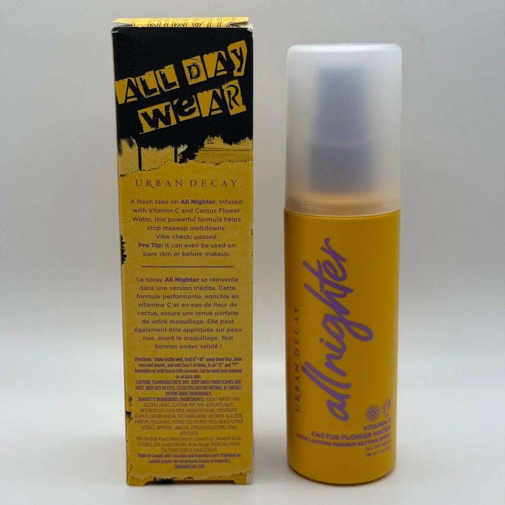 Urban Decay All Nighter Vitamin C Glow Long Lasting Makeup Setting Spray 4oz NEW